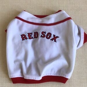 Red Sox White and Red Pet Sweater